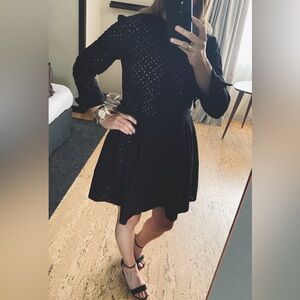 Michael Kors Black Eyelet Dress - Size 8